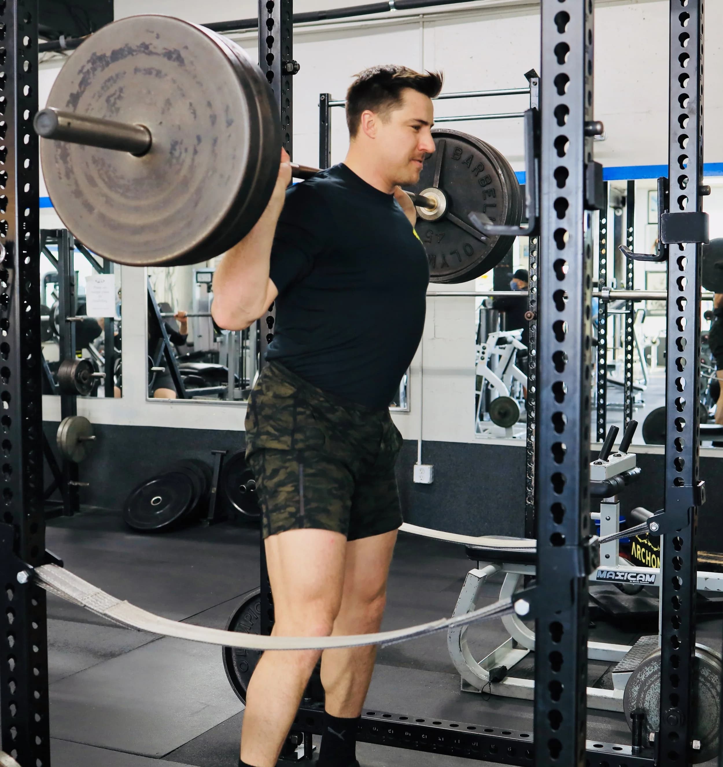 Member performing squats